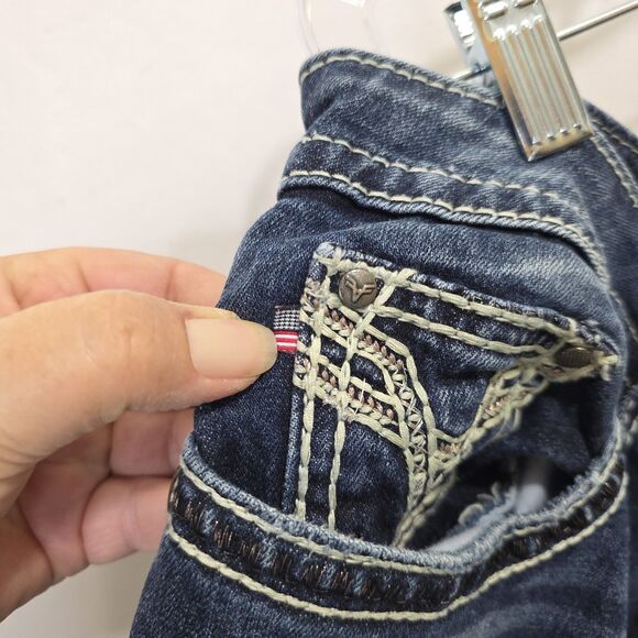 Vigoss Chelsea Capri Jeans Denim Sz 7/8 Stretch Distressed Raw Freyed Hem Casual - Picture 2 of 15